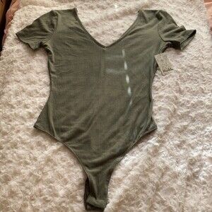 Mudd Green ribbed bodysuit
